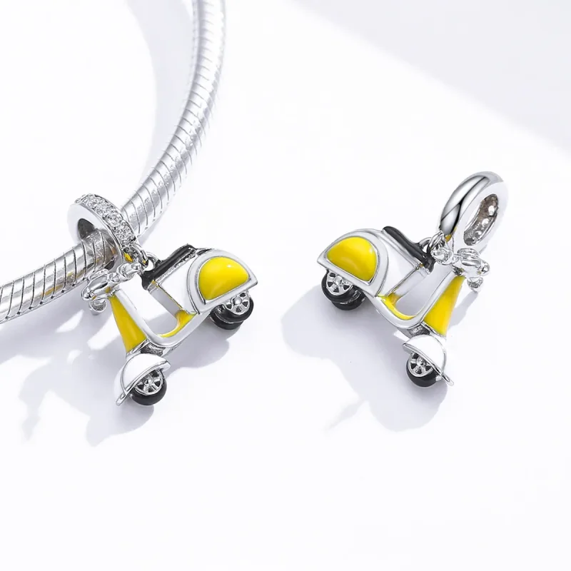 (imagine pentru) Talisman pandantiv Tip Pandora cu Motocicletă din argint - BSC136 - Vizualizare 4
