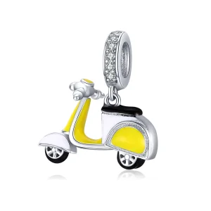 (imagine pentru) Talisman pandantiv Tip Pandora cu Motocicletă din argint - BSC136