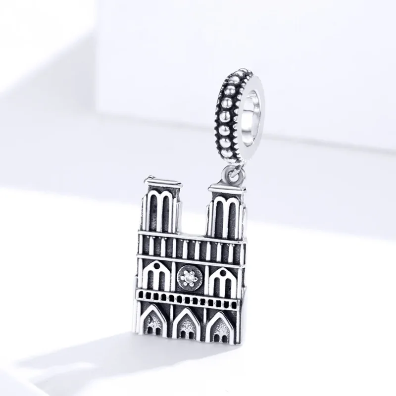 (imagine pentru) Talisman pandantiv Tip Pandora cu Motre Dame De Paris din argint - SCC1328 - Vizualizare 2