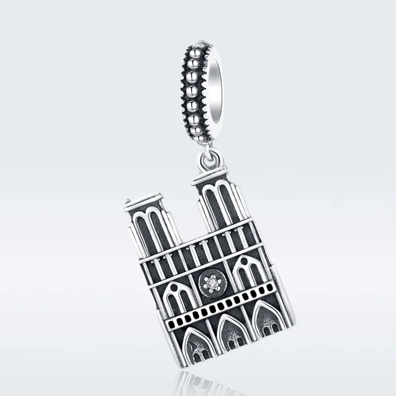 (imagine pentru) Talisman pandantiv Tip Pandora cu Motre Dame De Paris din argint - SCC1328 - Vizualizare 5