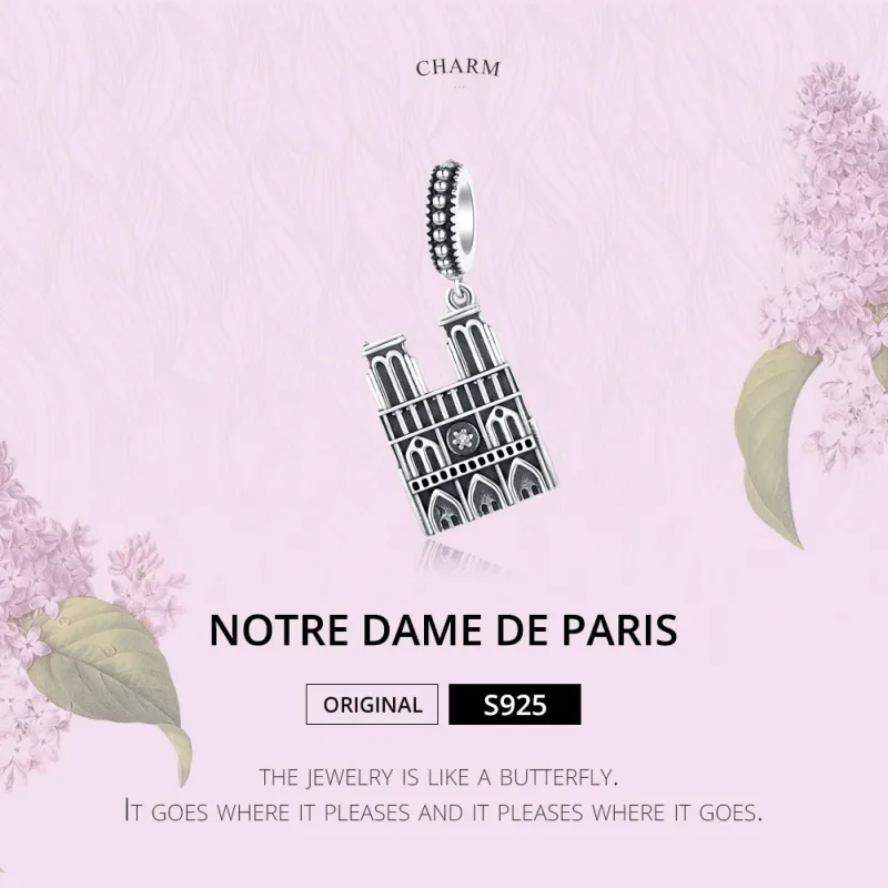 (imagine pentru) Talisman pandantiv Tip Pandora cu Motre Dame De Paris din argint - SCC1328 - Vizualizare 6