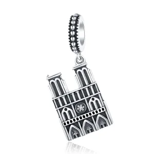 (imagine pentru) Talisman pandantiv Tip Pandora cu Motre Dame De Paris din argint - SCC1328