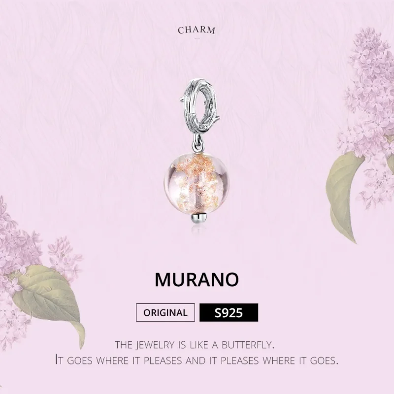 (imagine pentru) Talisman pandantiv Tip Pandora cu Murano din argint - SCC1496 - Vizualizare 6