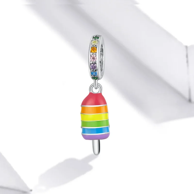 (imagine pentru) Talisman pandantiv Tip Pandora cu Înghețată curcubeu din argint - BSC351 - Vizualizare 4