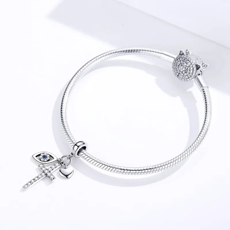 (imagine pentru) Talisman pandantiv Tip Pandora cu paznic din argint - SCC1327 - Vizualizare 3