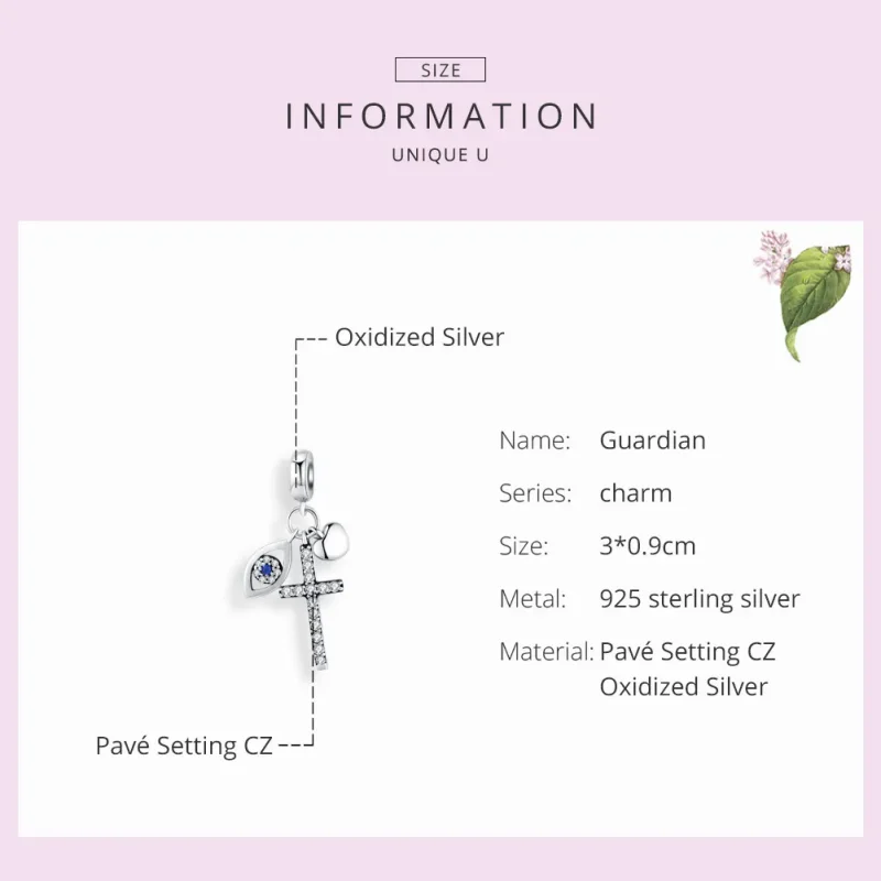 (imagine pentru) Talisman pandantiv Tip Pandora cu paznic din argint - SCC1327 - Vizualizare 7
