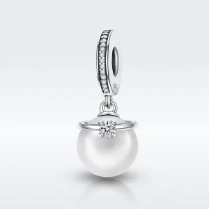 (imagine pentru) Talisman pandantiv Tip Pandora cu Perle elegante din argint - SCC137