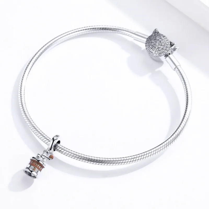 (imagine pentru) Talisman pandantiv Tip Pandora cu Râșniță de cafea din argint - BSC170 - Vizualizare 3