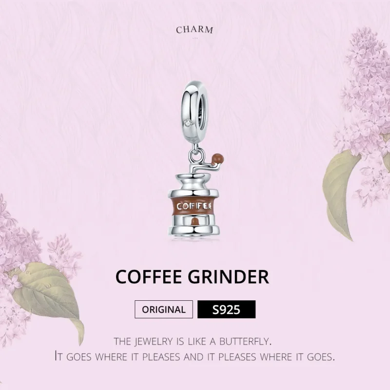 (imagine pentru) Talisman pandantiv Tip Pandora cu Râșniță de cafea din argint - BSC170 - Vizualizare 6