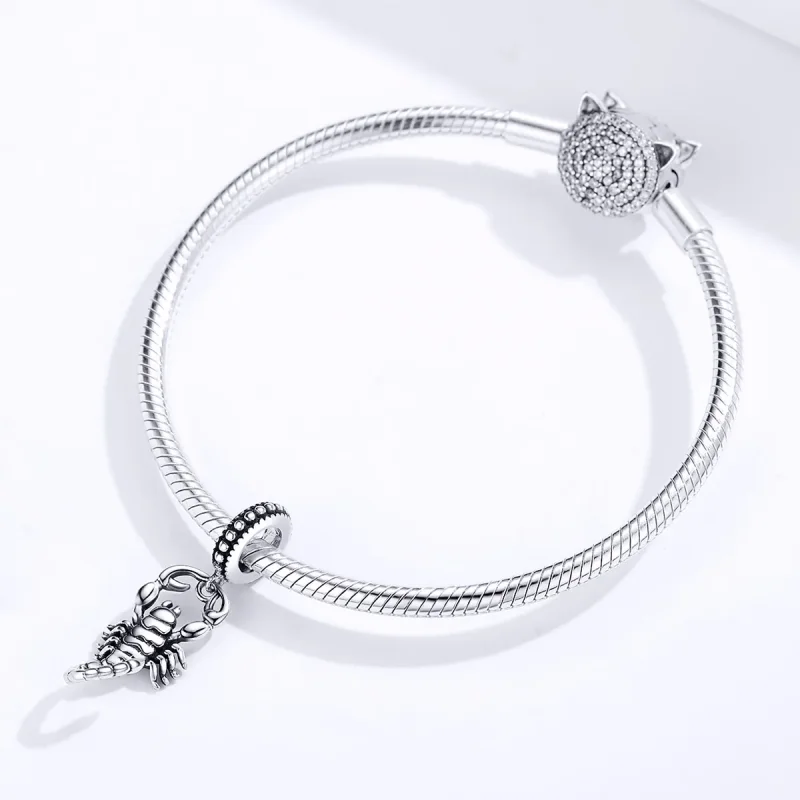(imagine pentru) Talisman pandantiv Tip Pandora cu Scorpionul din argint - SCC1329 - Vizualizare 3