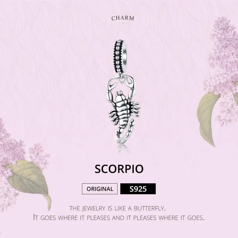 (imagine pentru) Talisman pandantiv Tip Pandora cu Scorpionul din argint - SCC1329 - Vizualizare 6