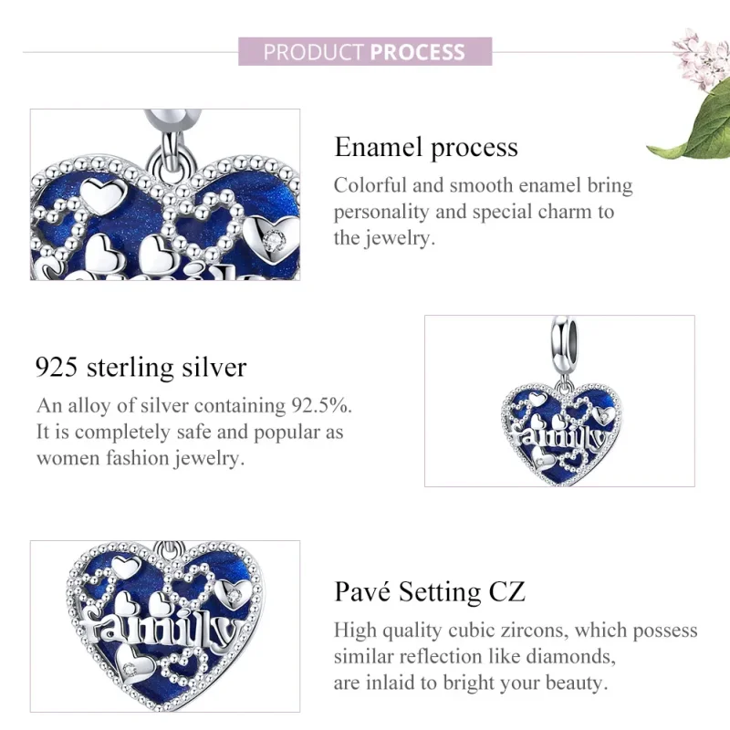 (imagine pentru) Talisman pandantiv Tip Pandora cu Scrisori de familie din argint - BSC293 - Vizualizare 8