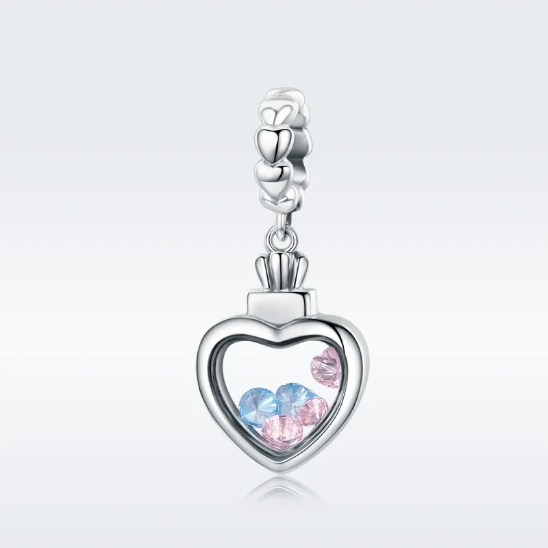 (imagine pentru) Talisman pandantiv Tip Pandora cu Sticla de memorie din argint - SCC588 - Vizualizare 2