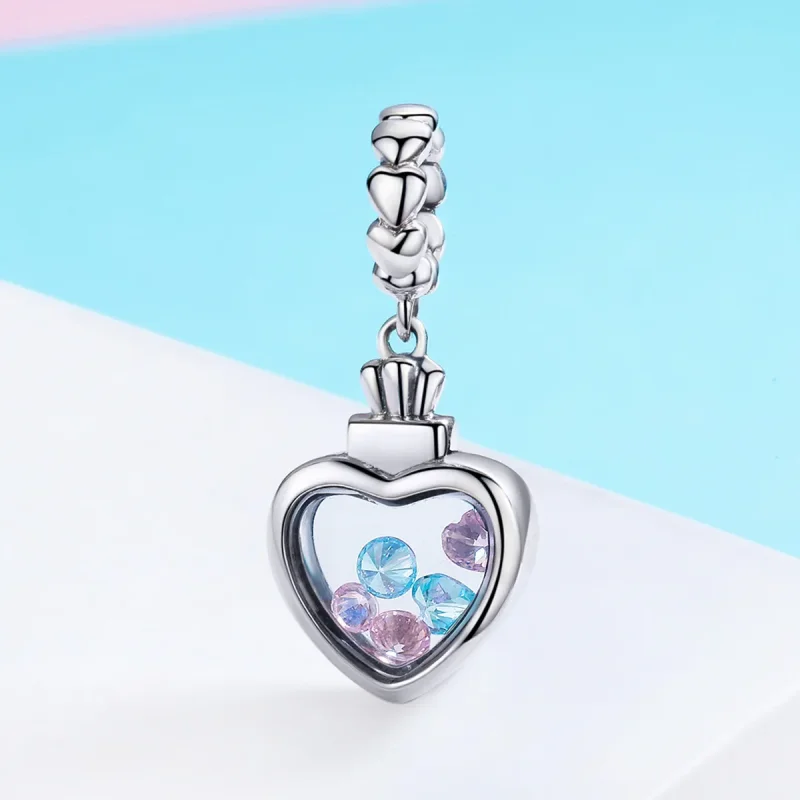 (imagine pentru) Talisman pandantiv Tip Pandora cu Sticla de memorie din argint - SCC588 - Vizualizare 3
