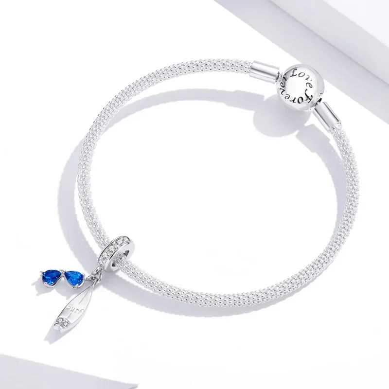 (imagine pentru) Talisman pandantiv Tip Pandora cu Surf fericit din argint - BSC263 - Vizualizare 3