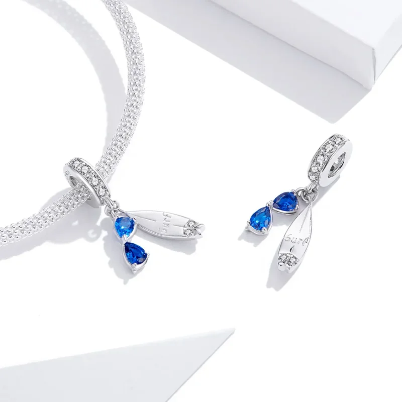 (imagine pentru) Talisman pandantiv Tip Pandora cu Surf fericit din argint - BSC263 - Vizualizare 4