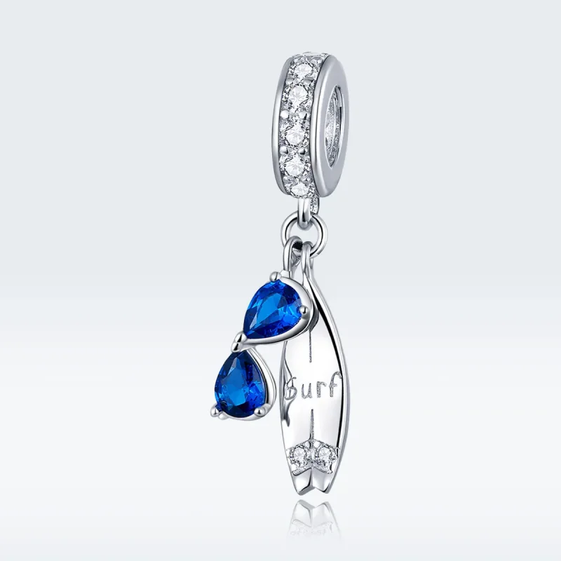 (imagine pentru) Talisman pandantiv Tip Pandora cu Surf fericit din argint - BSC263 - Vizualizare 5