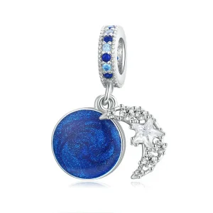 (imagine pentru) Talisman pandantiv Tip Pandora cu Te iubesc Luna din argint - BSC331