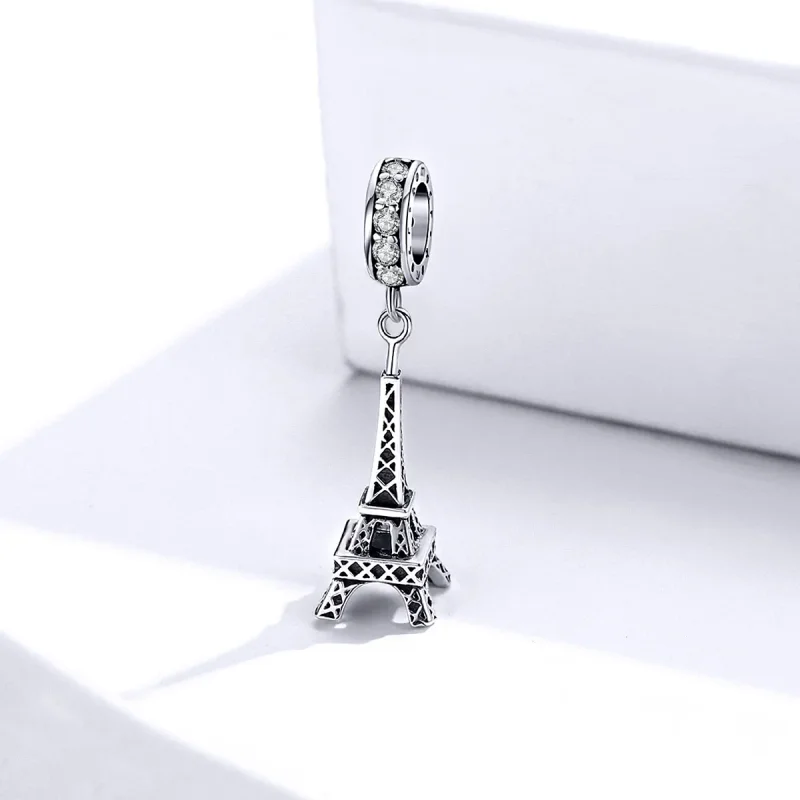 (imagine pentru) Talisman pandantiv Tip Pandora cu Turnul Eiffel din Paris din argint - BSC154 - Vizualizare 2
