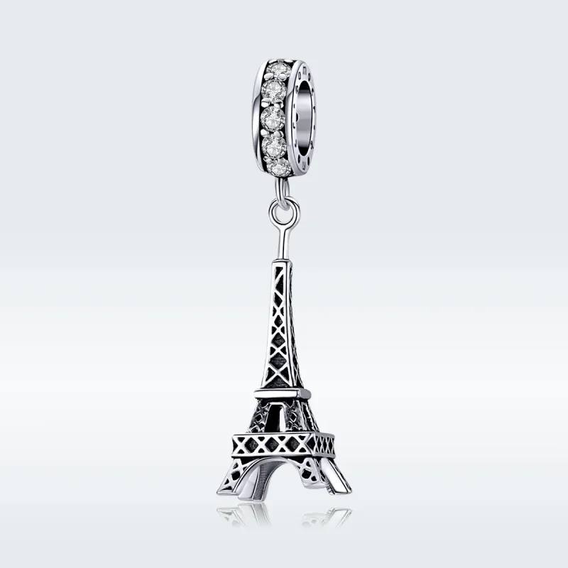 (imagine pentru) Talisman pandantiv Tip Pandora cu Turnul Eiffel din Paris din argint - BSC154 - Vizualizare 5