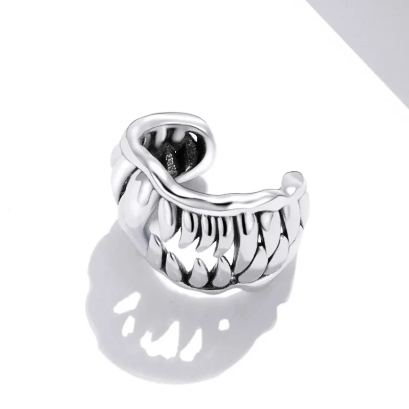 (imagine pentru) Clemă de ureche de stil Pandora cu dinte de fiară - SCE1203 - Vizualizare 3