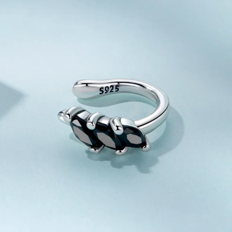 (imagine pentru) Pandora Style Black Zircon Ear clip - SCE1508 - Vizualizare 3