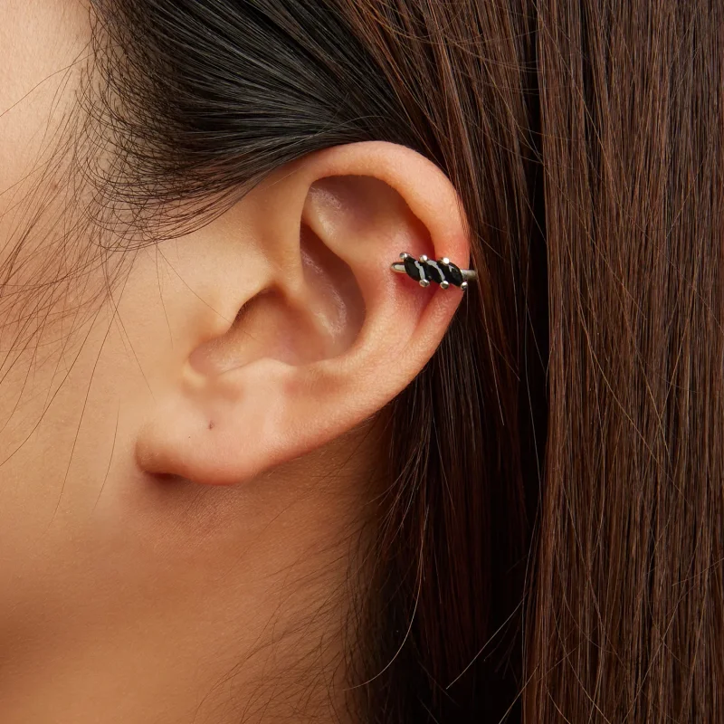 (imagine pentru) Pandora Style Black Zircon Ear clip - SCE1508 - Vizualizare 4