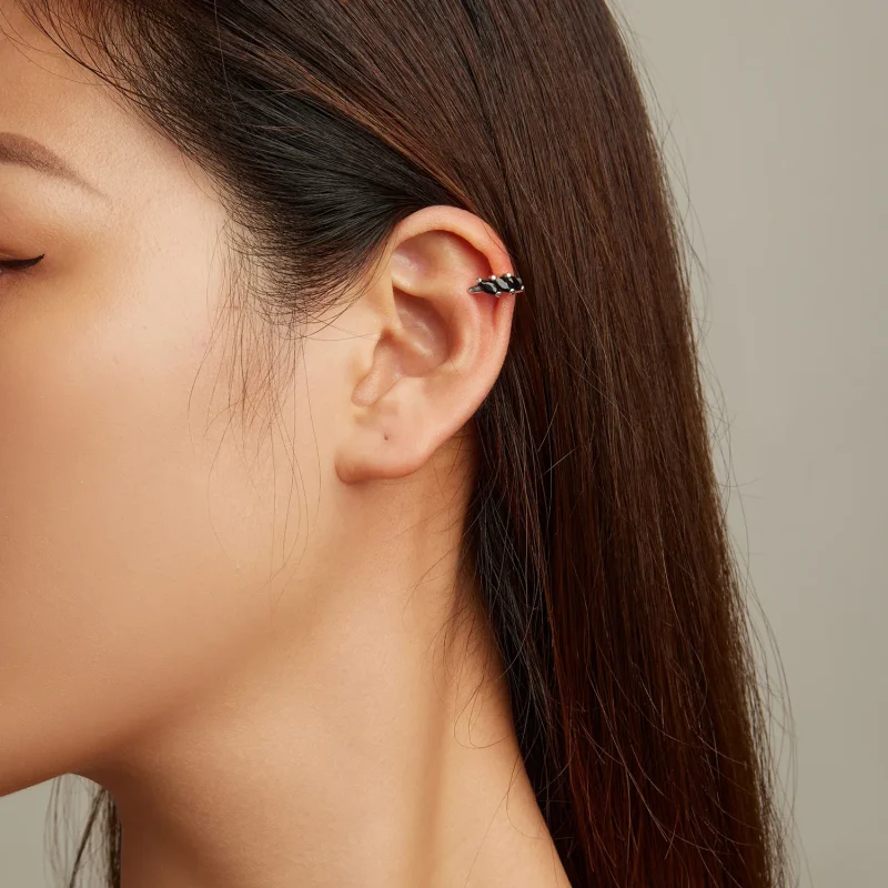 (imagine pentru) Pandora Style Black Zircon Ear clip - SCE1508 - Vizualizare 6