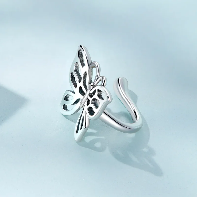 (imagine pentru) Pandora Style Butterfly Ear clip - SCE1506 - Vizualizare 3