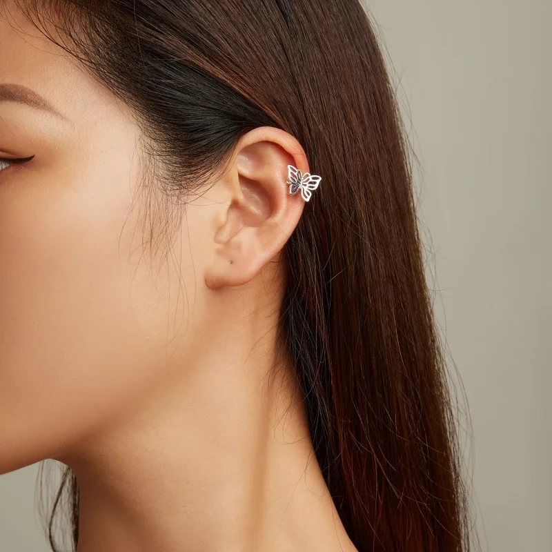 (imagine pentru) Pandora Style Butterfly Ear clip - SCE1506 - Vizualizare 4