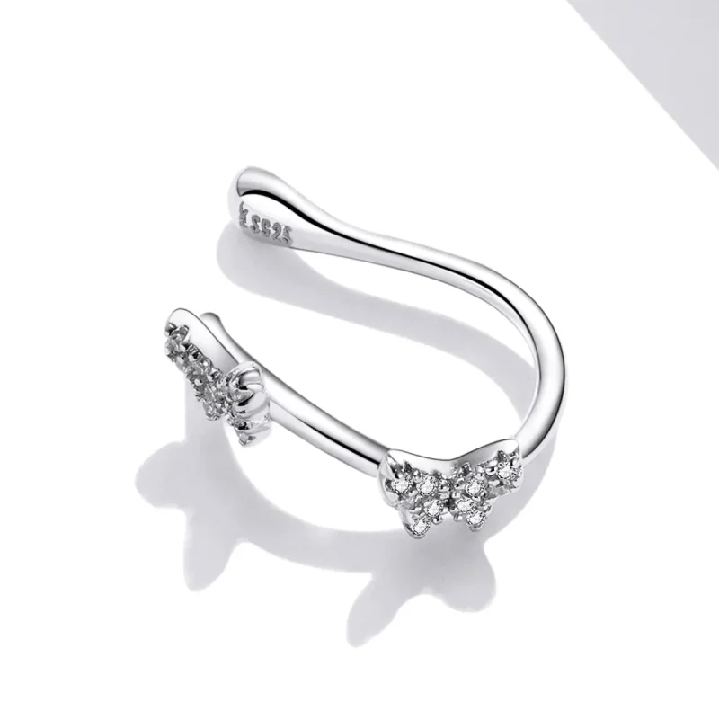 (imagine pentru) Pandora Style Butterfly Romance Ear clip - SCE1202 - Vizualizare 3