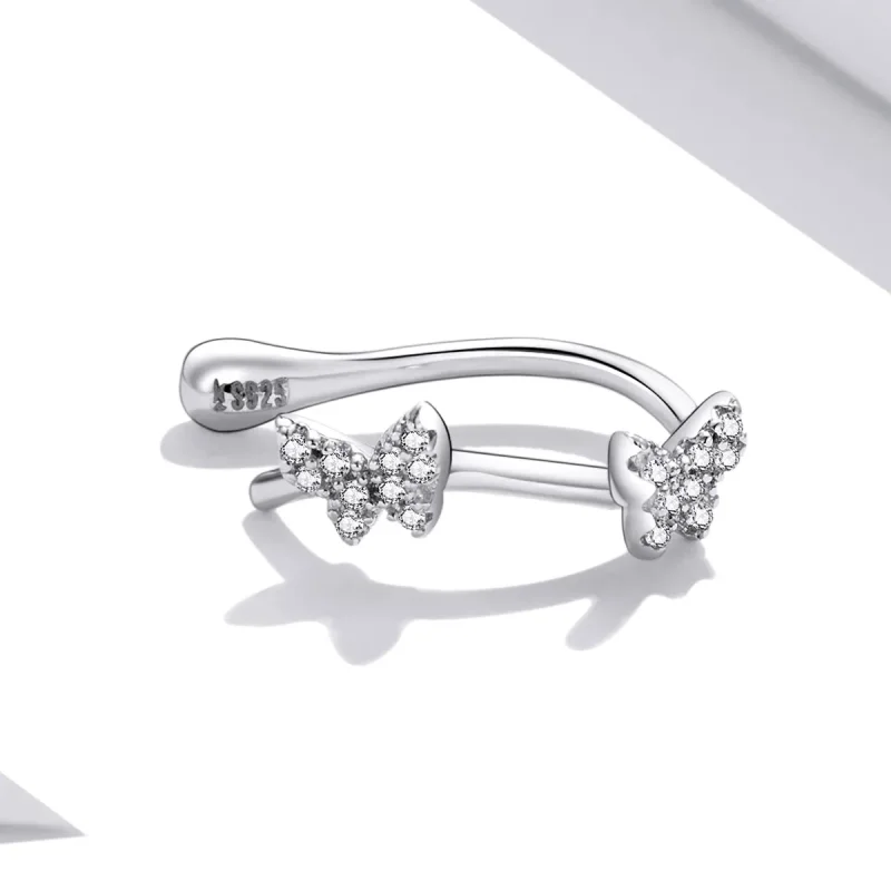 (imagine pentru) Pandora Style Butterfly Romance Ear clip - SCE1202 - Vizualizare 4