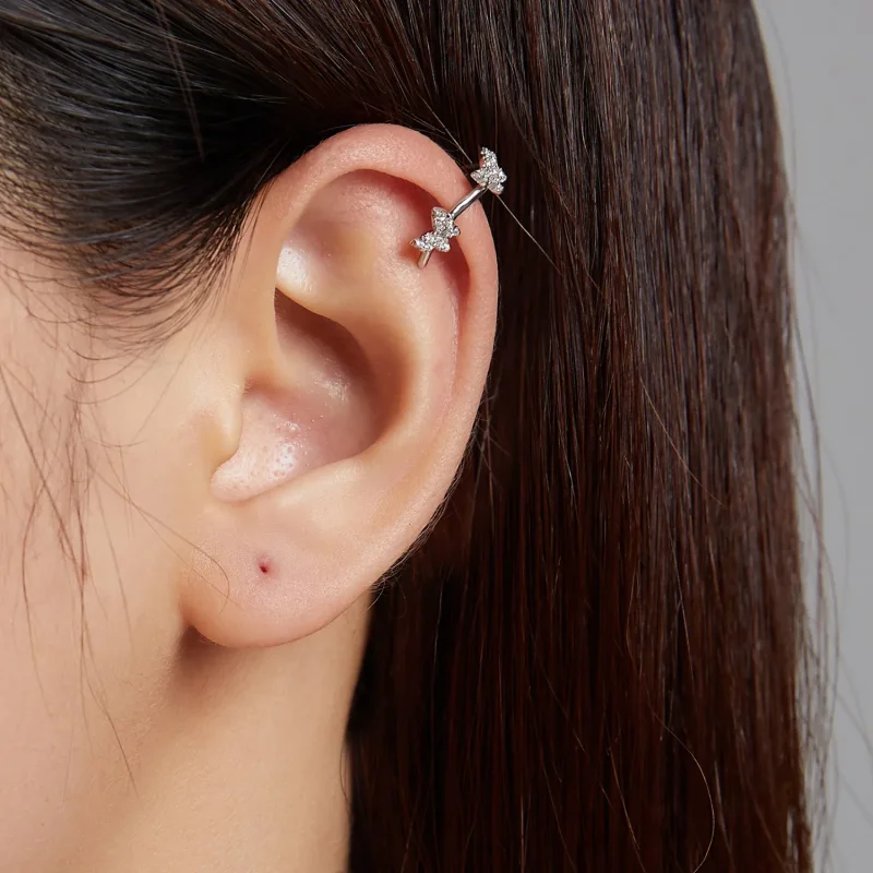 (imagine pentru) Pandora Style Butterfly Romance Ear clip - SCE1202 - Vizualizare 5
