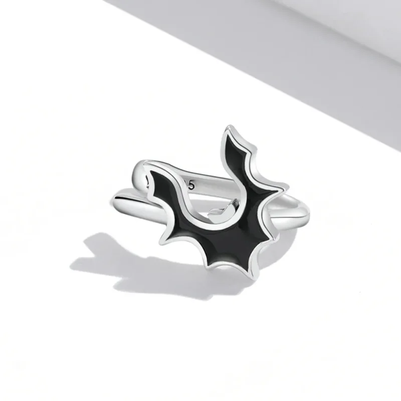 (imagine pentru) Pandora Style Dark Bat Ear clip - SCE1328 - Vizualizare 2