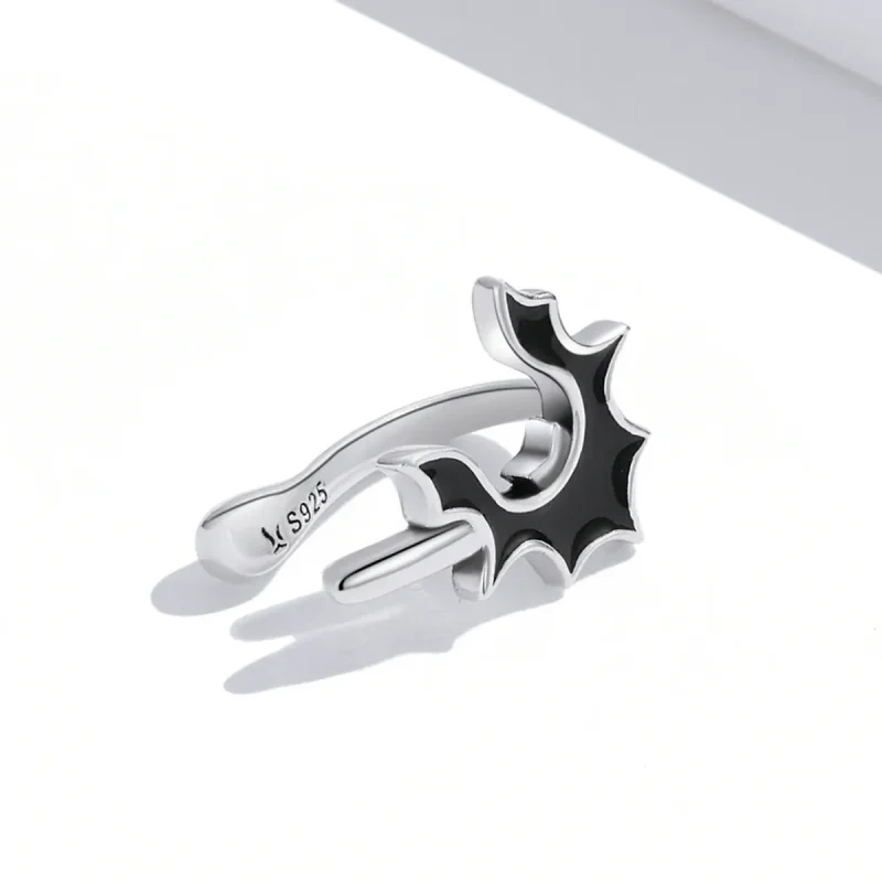 (imagine pentru) Pandora Style Dark Bat Ear clip - SCE1328 - Vizualizare 3