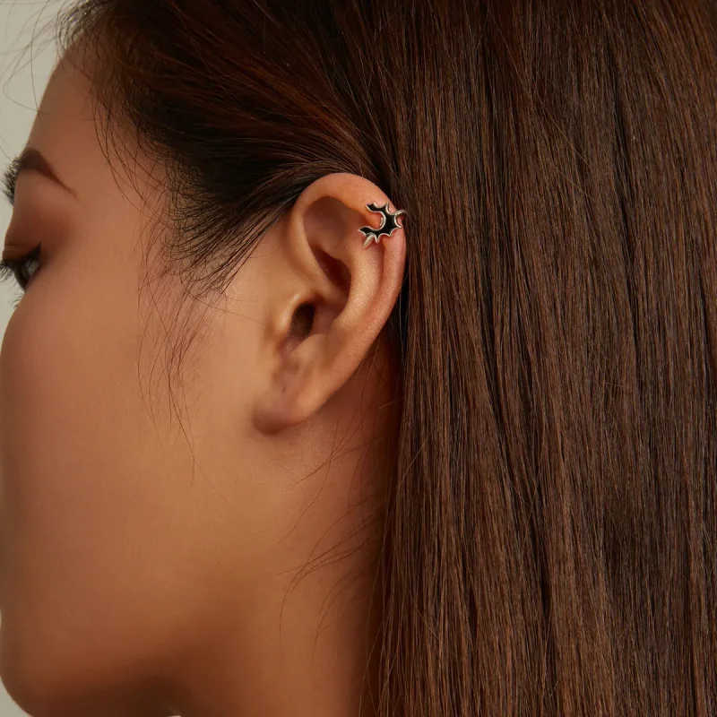 (imagine pentru) Pandora Style Dark Bat Ear clip - SCE1328 - Vizualizare 8