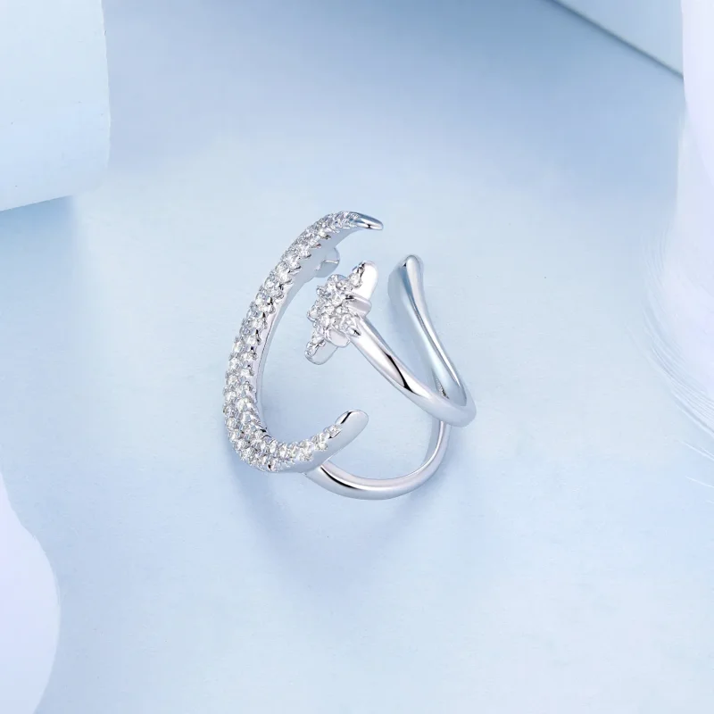 (imagine pentru) Pandora Style Moon and Stars - Căpşună pentru ureche - BSE701 - Vizualizare 4