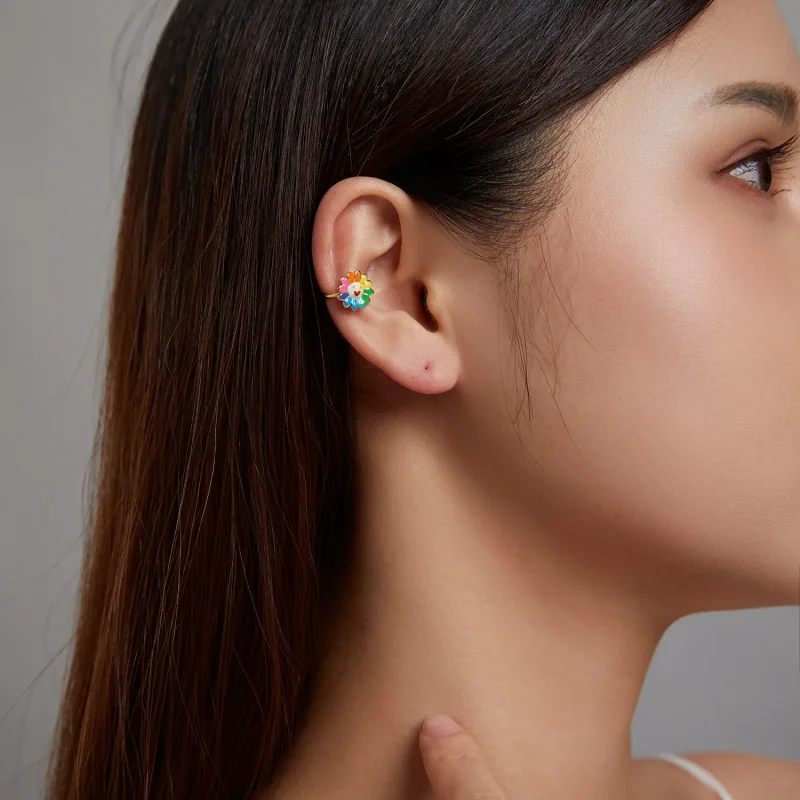 (imagine pentru) Pandora Style Pop Floare de Soare Căpșună Ear clip - SCE1235 - Vizualizare 3