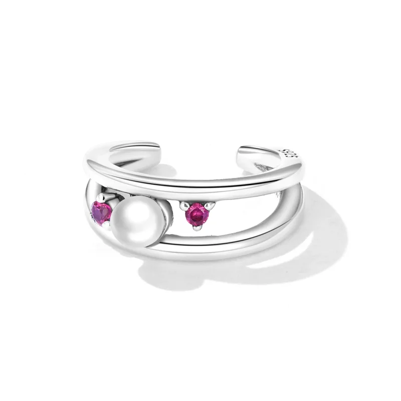 (imagine pentru) Stil Pandora Exquisite Shell Pearl Brățară dublă pentru ureche - SCE1431 - Vizualizare 2