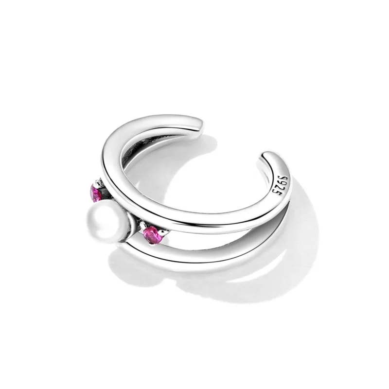 (imagine pentru) Stil Pandora Exquisite Shell Pearl Brățară dublă pentru ureche - SCE1431 - Vizualizare 3