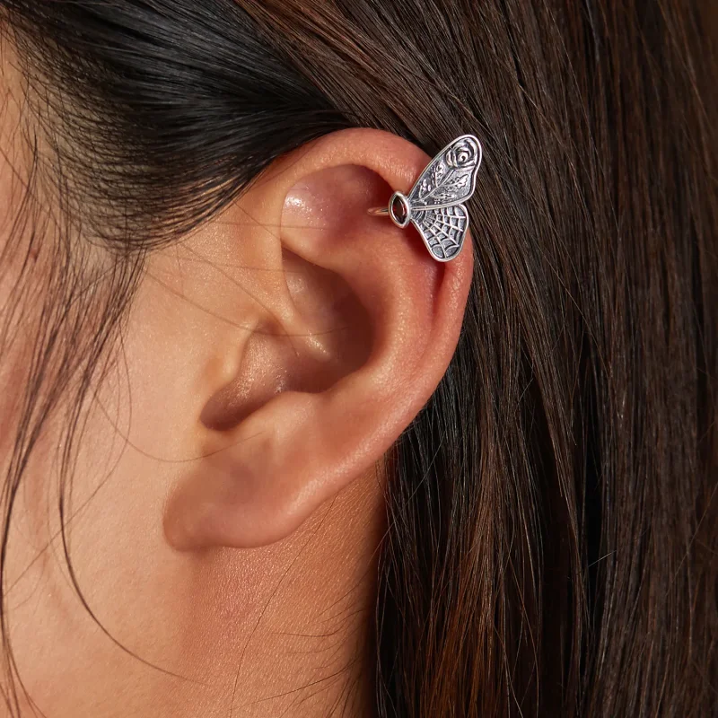 (imagine pentru) Stil Pandora Retro Butterfly Ear clip - BSE533 - Vizualizare 7