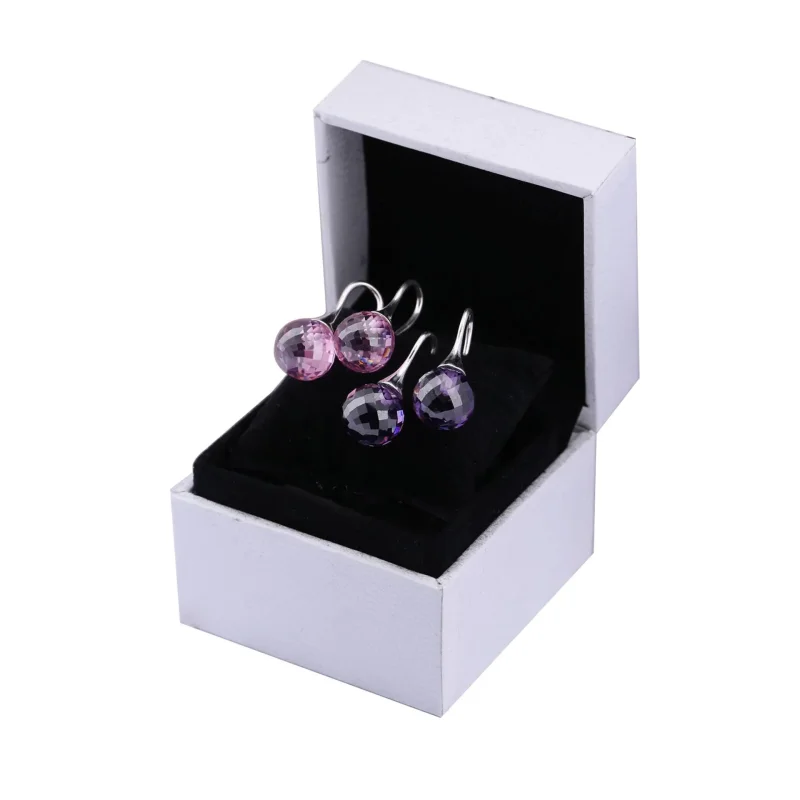 (imagine pentru) Cercei din argint 925 cu zirconiu cubic mov - 290552ACZ - Cercei - Vizualizare 2