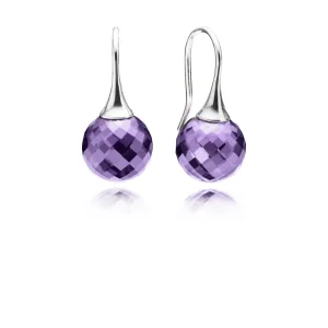 (imagine pentru) Cercei din argint 925 cu zirconiu cubic mov - 290552ACZ - Cercei