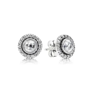(imagine pentru) Cercei din argint 925 cu zirconiu cubic roz şi transparent - 290