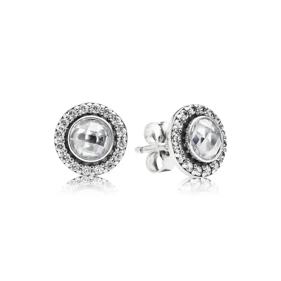 (imagine pentru) Cercei din argint 925 cu zirconiu cubic roz şi transparent - 290