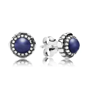 (imagine pentru) Cercei din argint cu piatra lunii septembrie - lapis lazuli - 29