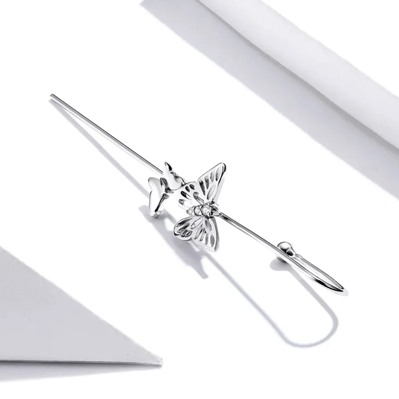 (imagine pentru) Cercei lungi Tip Pandora cu Ace elegante pentru urechi din argint - SCE1132 - Vizualizare 4