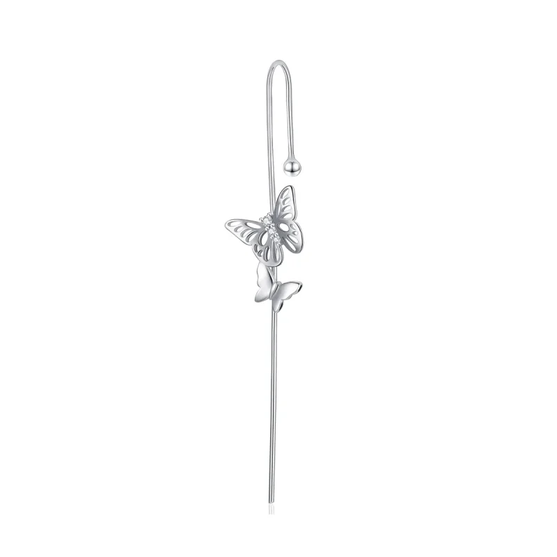 (imagine pentru) Cercei lungi Tip Pandora cu Ace elegante pentru urechi din argint - SCE1132
