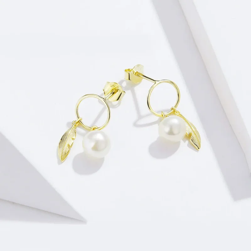 (imagine pentru) Cercei lungi Tip Pandora cu Așteptare placat cu aur de 14 k - SCE671 - Vizualizare 5