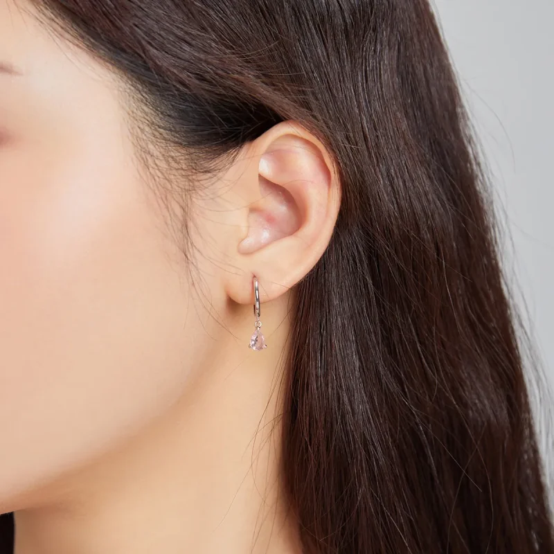 (imagine pentru) Cercei lungi Tip Pandora cu cădere brusca din argint - SCE1018-PK - Vizualizare 5